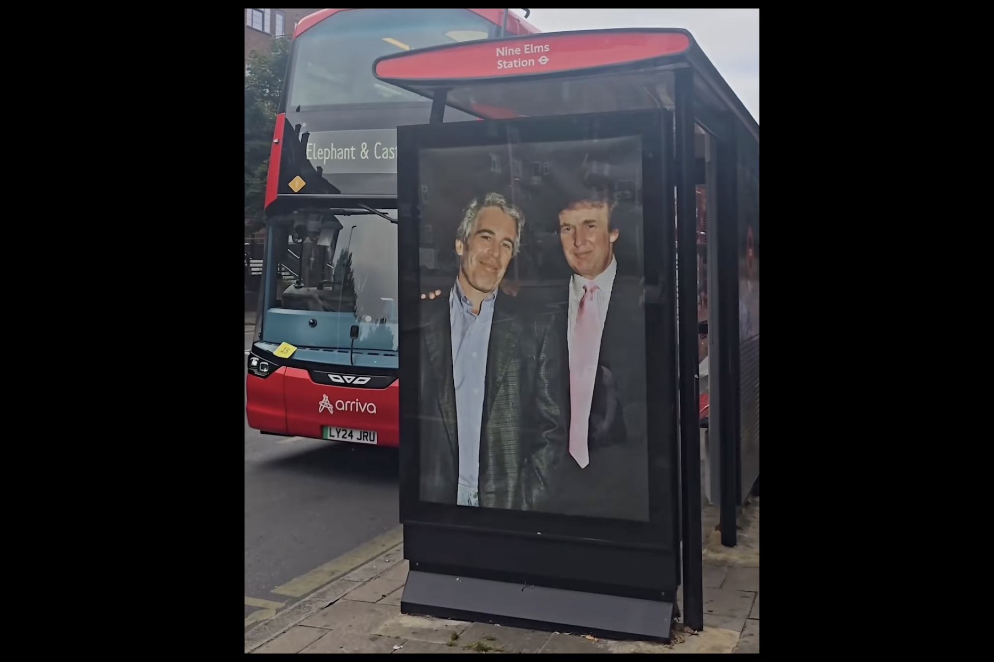 Trump-Epstein Poster Plastered in London Ahead of Presidents UK Visit 