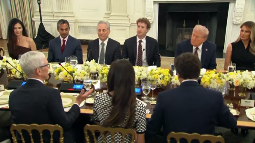 President Donald Trump with CEOs