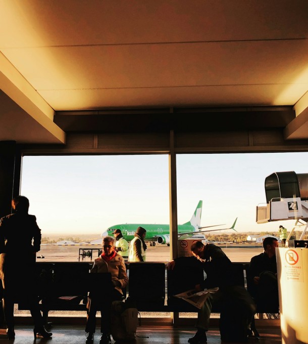 Travelers at the airport