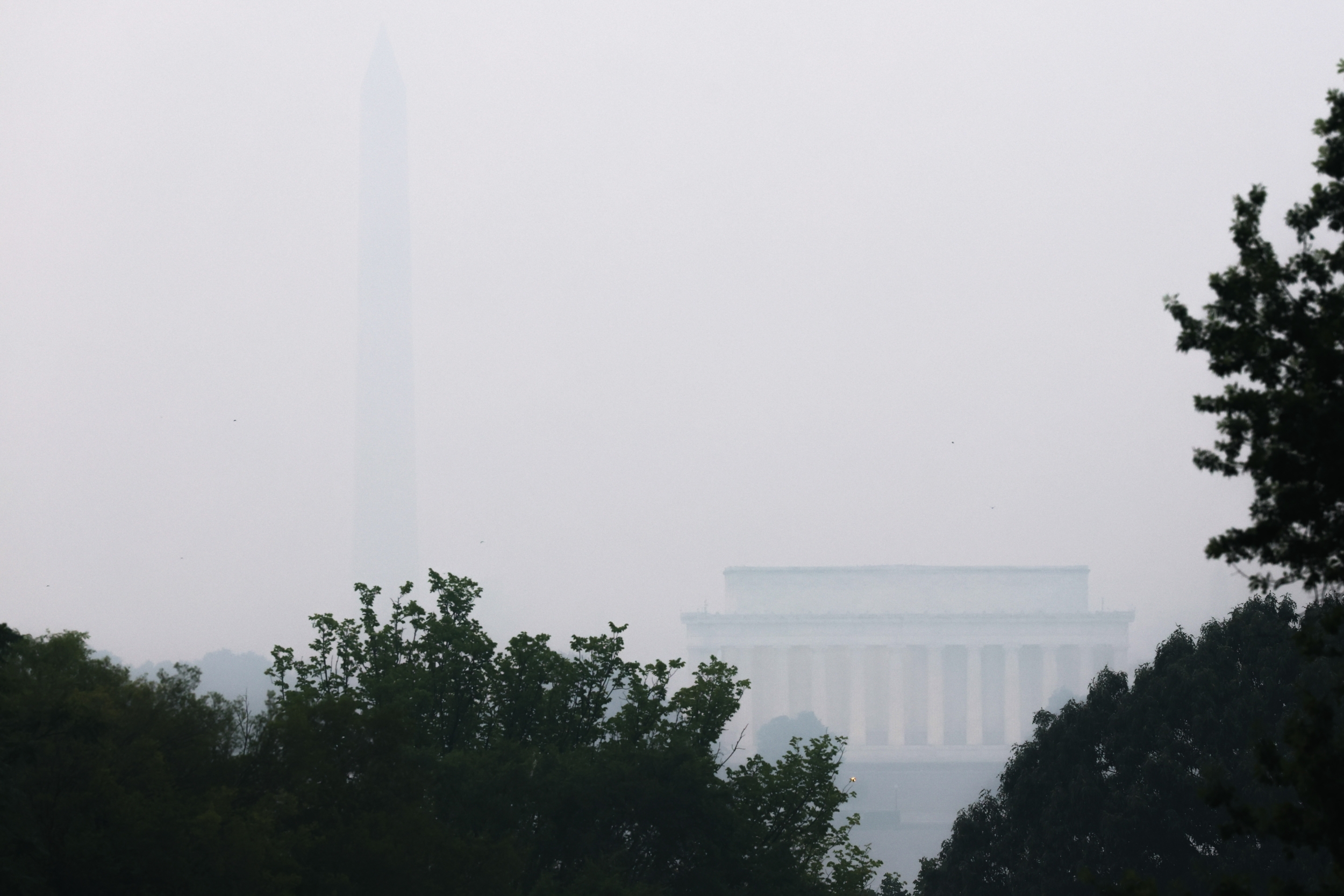 Canadian Wildfire Smoke Clings to DC and Philadelphia Saturday: Flights Disrupted, Parks Shut